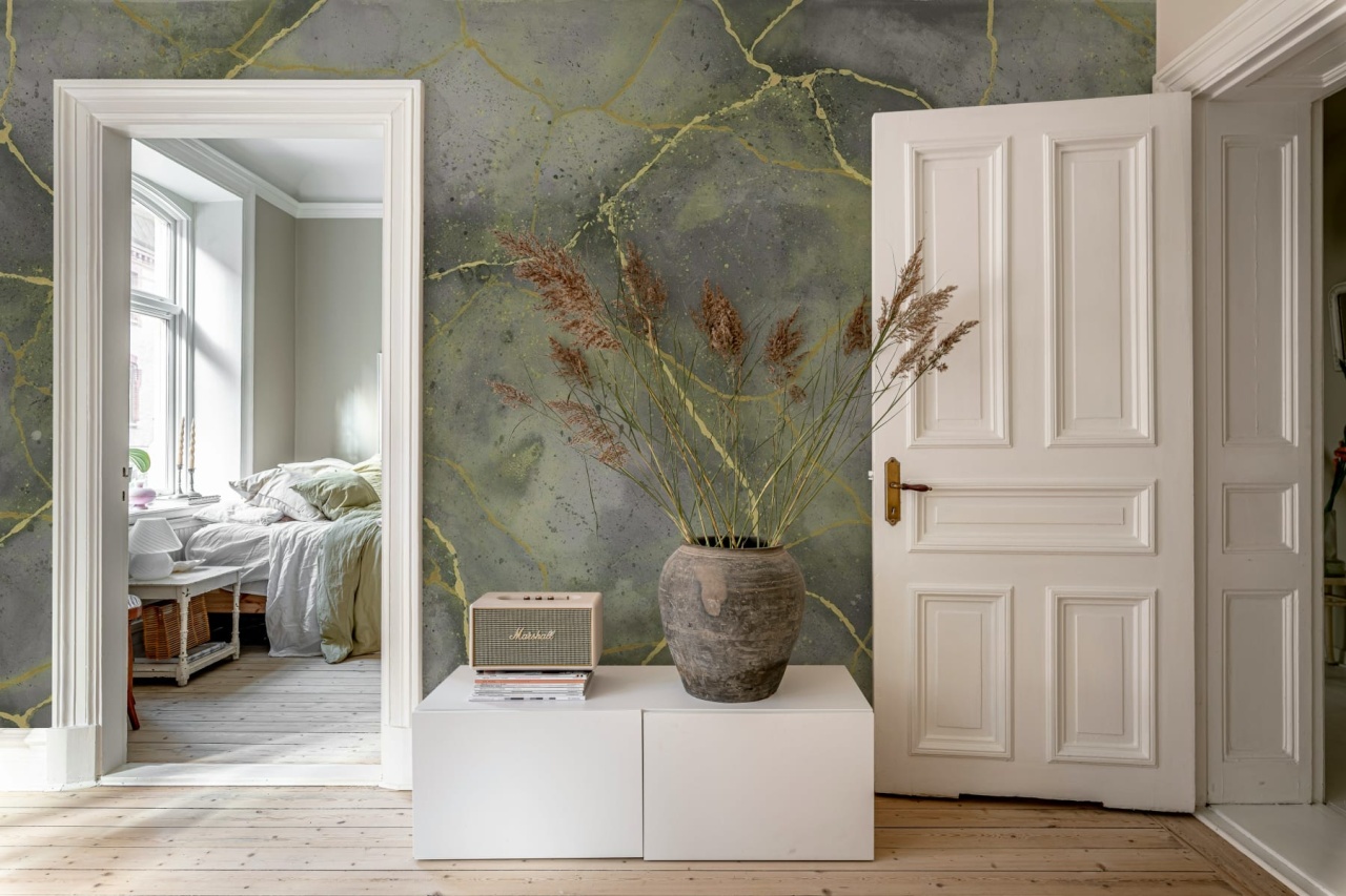 Fototapet, Marble Watercolor, Gray, Rebel Walls