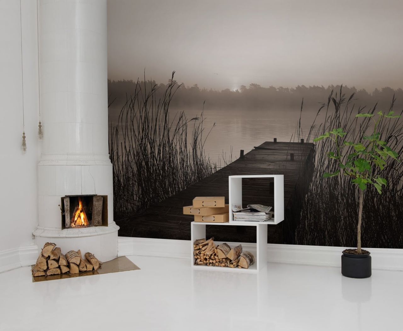 Fototapet, Misty Lake, Rebel Walls - 3