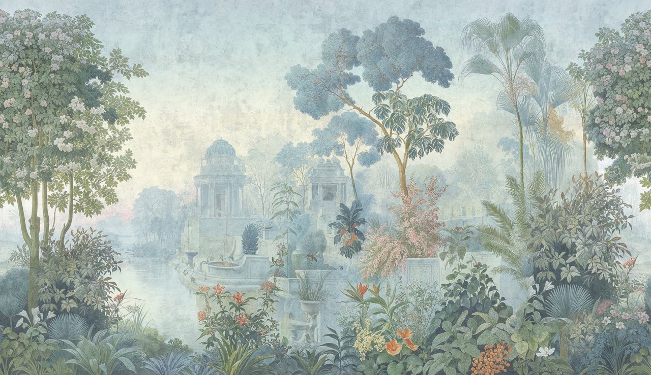 Fototapet Misty Temple Horizon - personalizat, VLAdiLA - 2