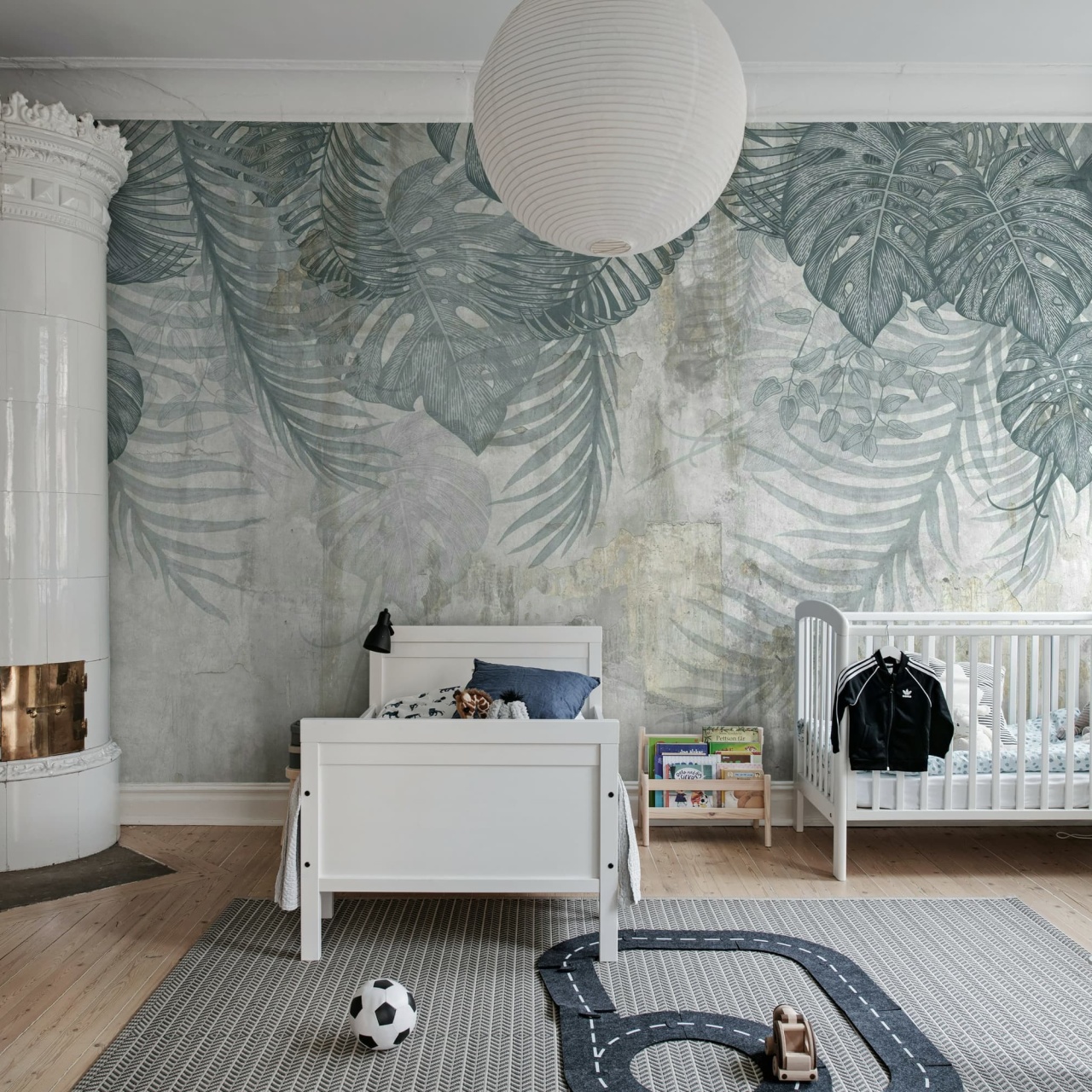 Fototapet, Monstera Wall, Blue, Rebel Walls - 3