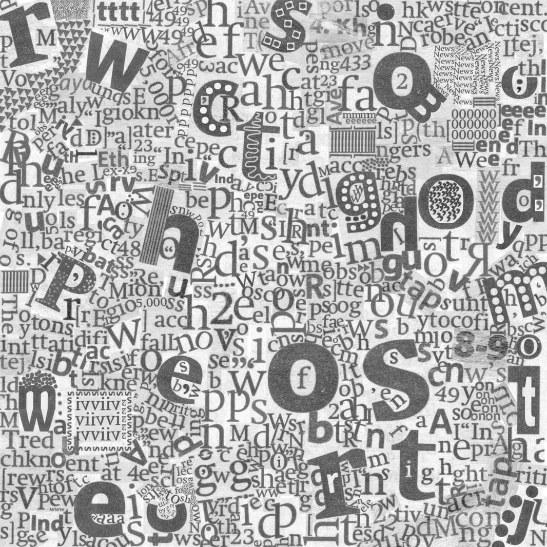 Fototapet, Newspaper Letters, Rebel Walls - 2