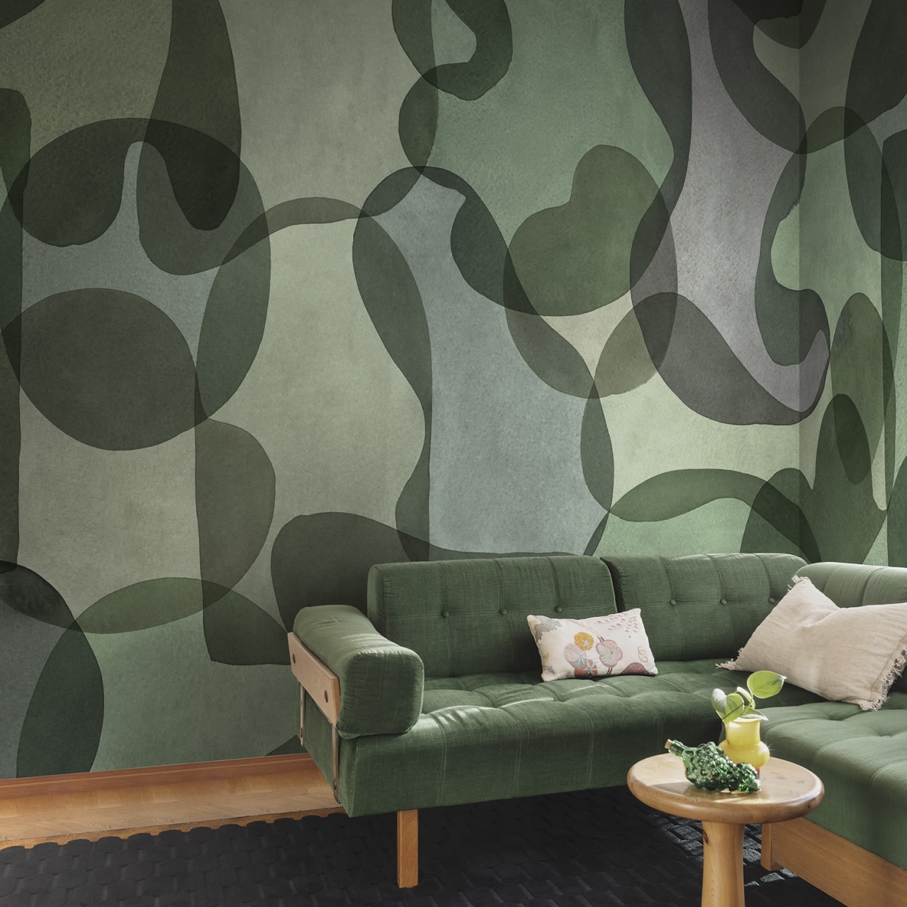 Fototapet, Overlap, Green, Rebel Walls - 3