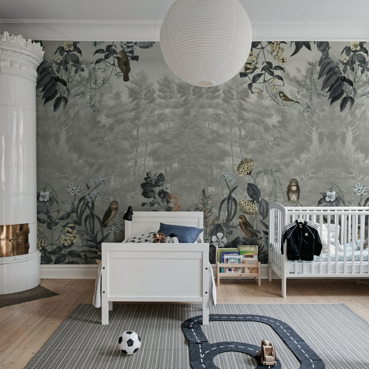 Fototapet, Owl Forest, Gray, Rebel Walls - 3