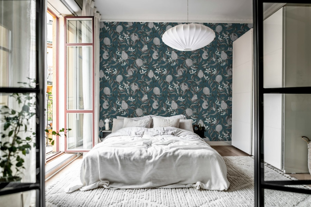 Fototapet, Pear Garden, Blue, Rebel Walls