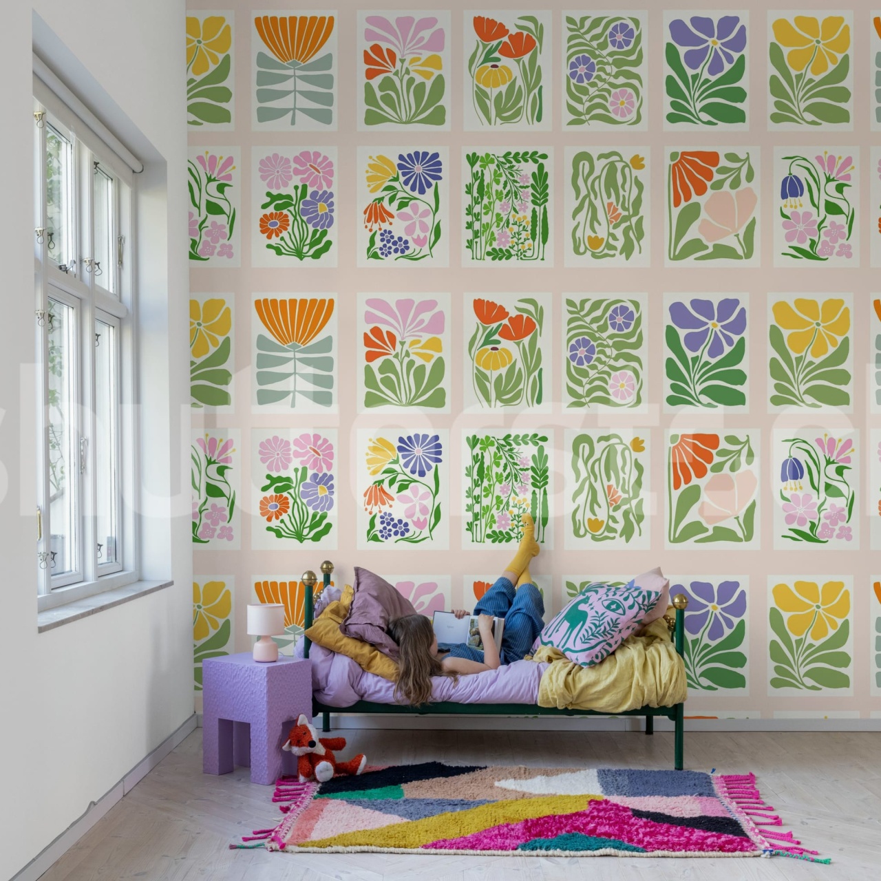 Fototapet, Playful Flora, Pink, Rebel Walls - 3