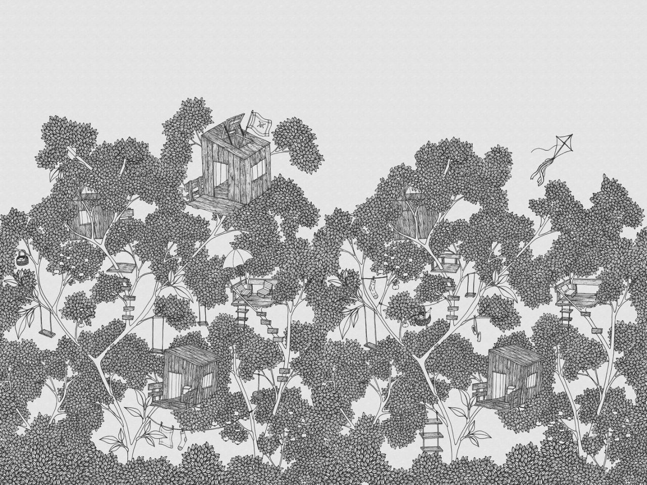 Fototapet, Playground, Graphite, Rebel Walls - 2