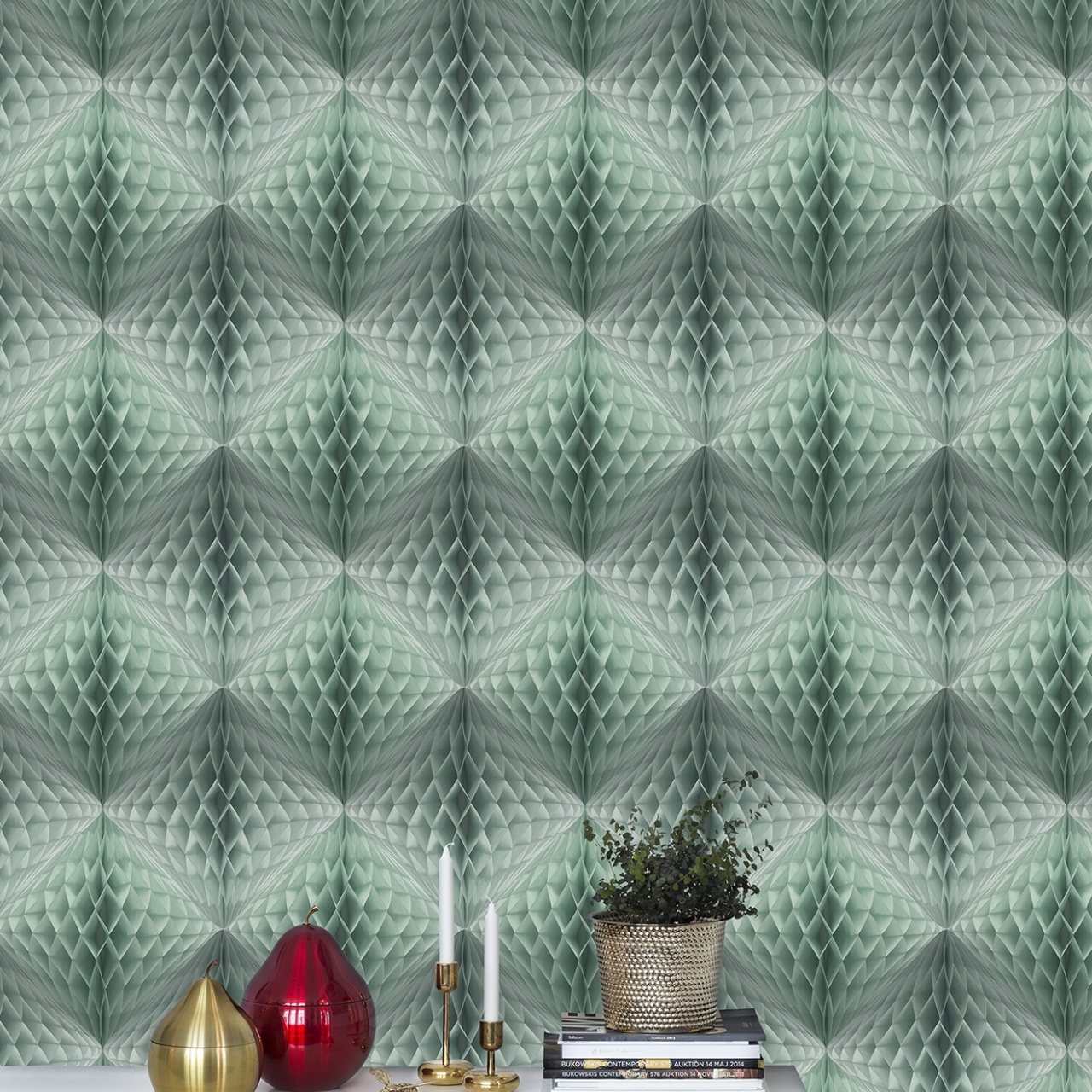 Fototapet, Pom Pom, Mint, Rebel Walls - 4