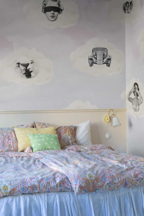 Fototapet, Retro Clouds, Pink, Rebel Walls - 3