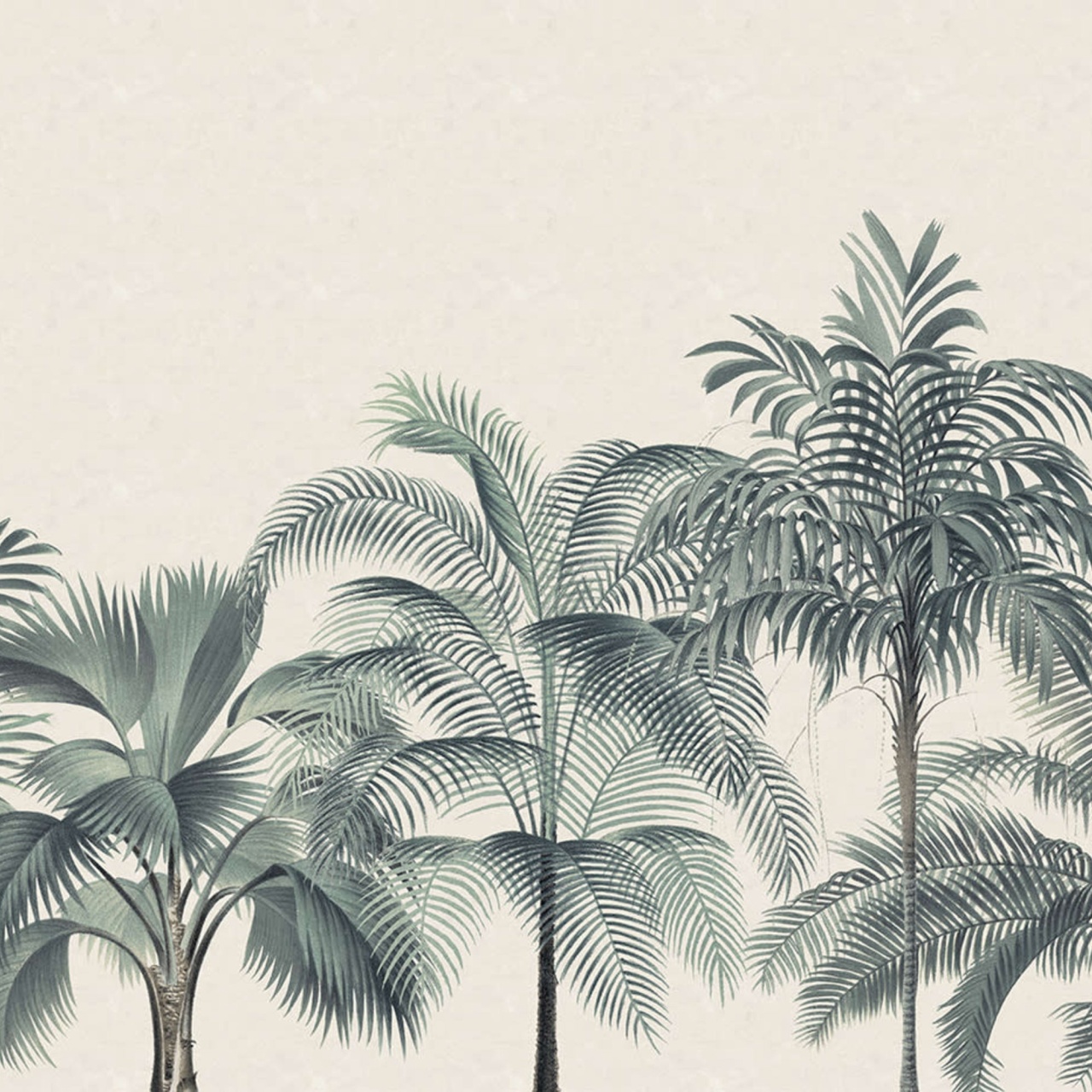 Fototapet, Retro Jungle, Turquoise, Rebel Walls - 2