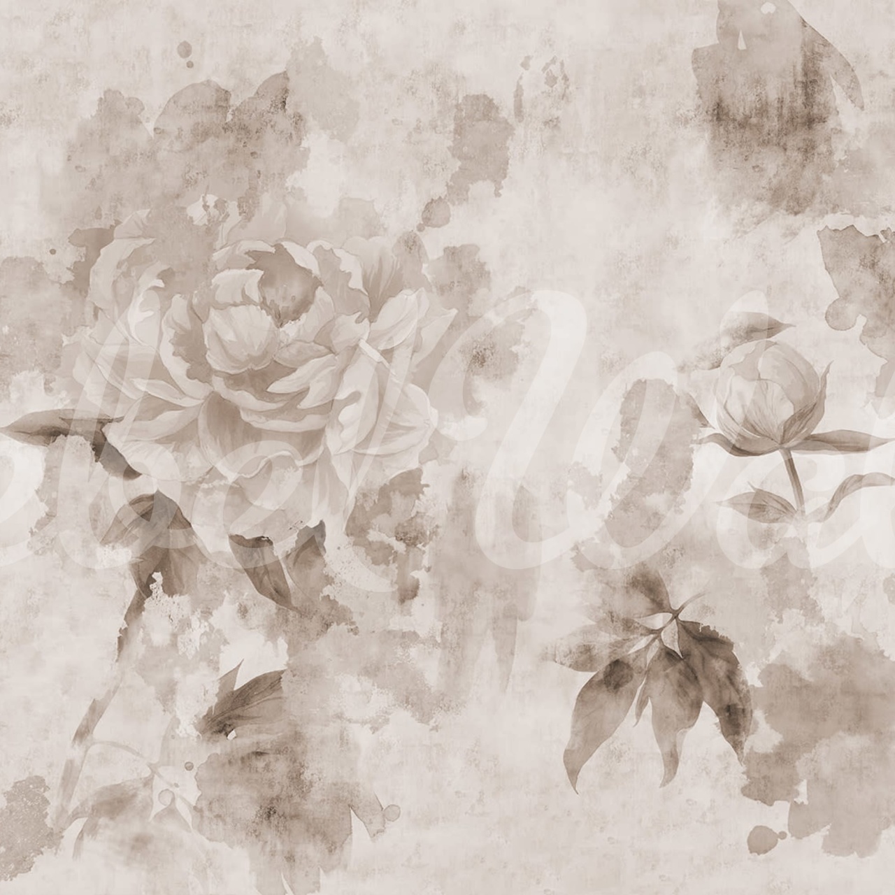 Fototapet, Rose Garden, Gray, Rebel Walls - 2