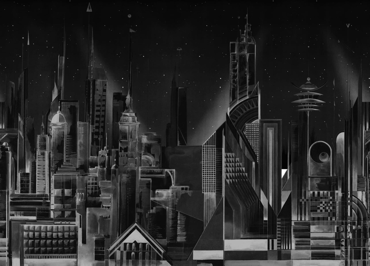 Fototapet, Sci-Fi Town, Black, Rebel Walls - 2