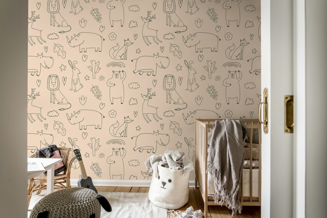 Fototapet, Sketches, Pink, Rebel Walls
