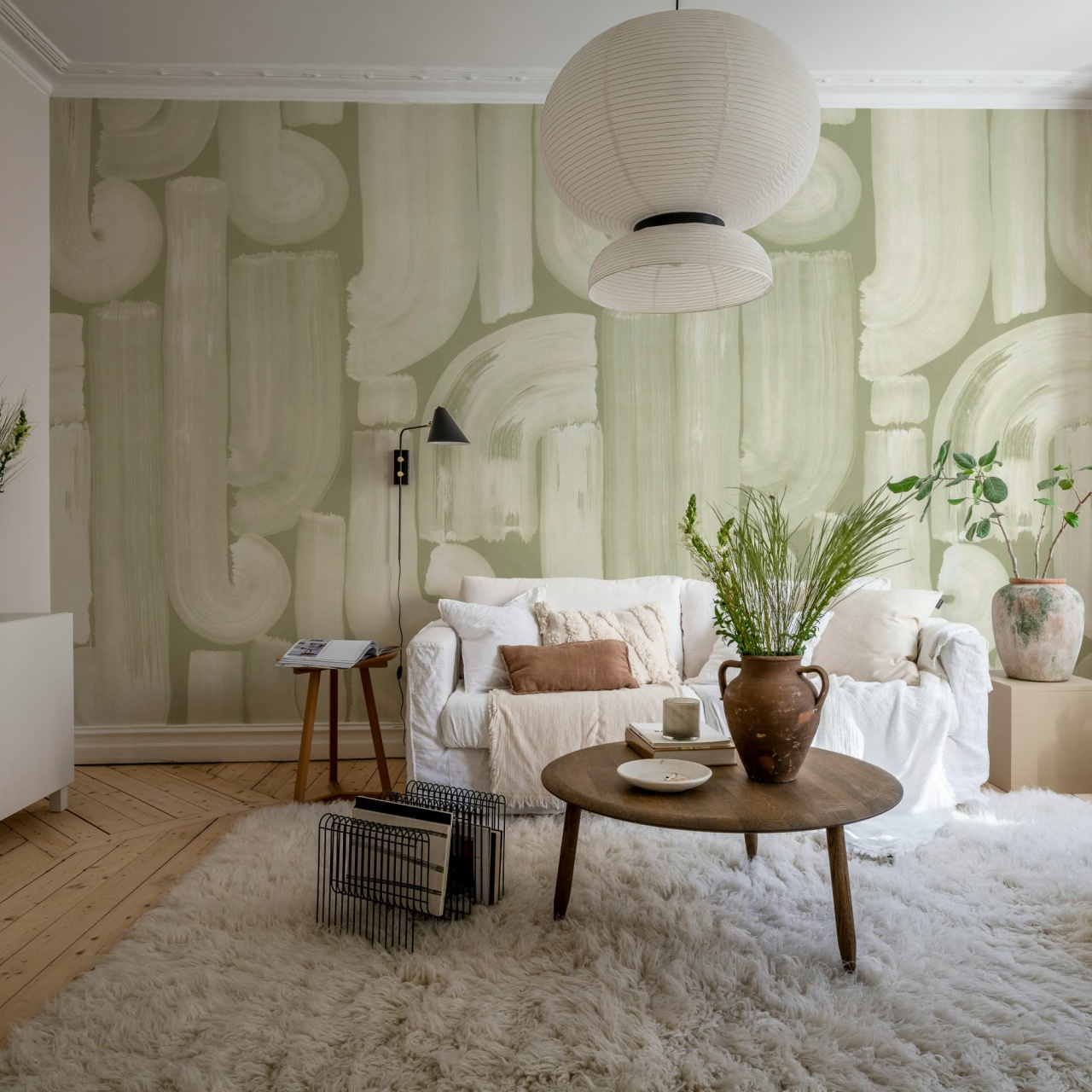 Fototapet, Smooth Brush, Green, Rebel Walls