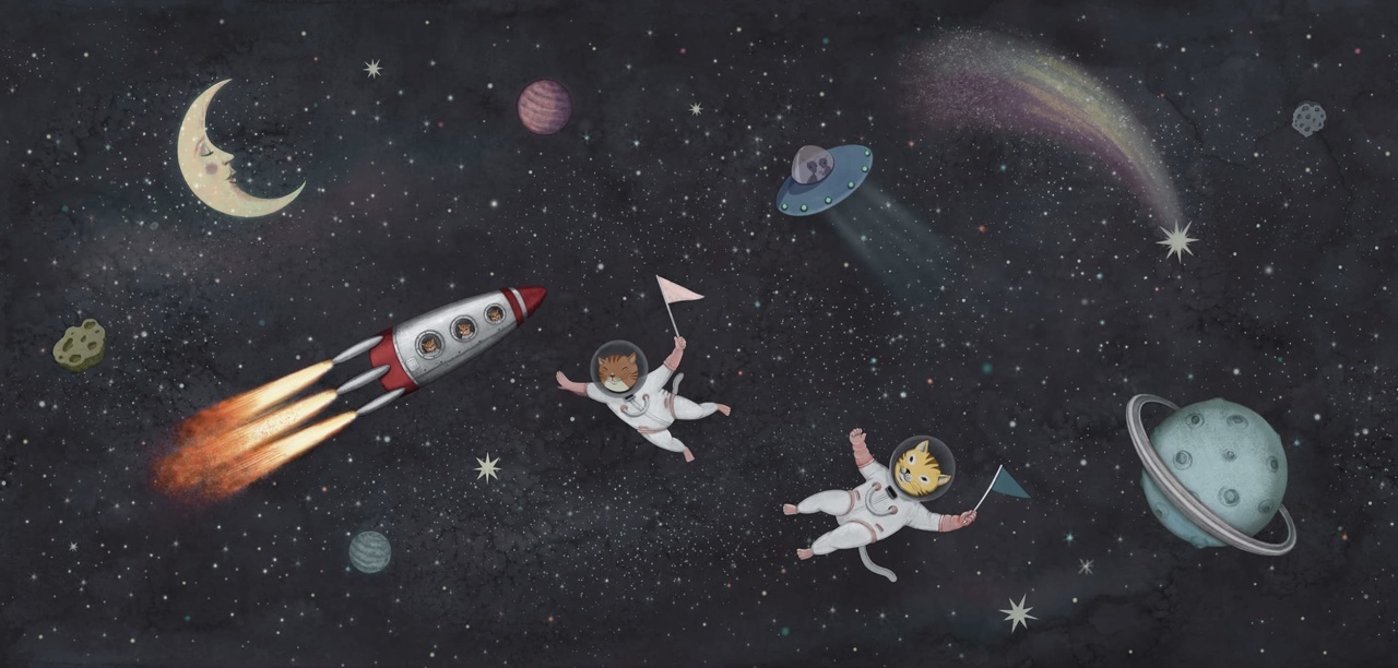 Fototapet, Space Cats, Midnight, Rebel Walls - 2