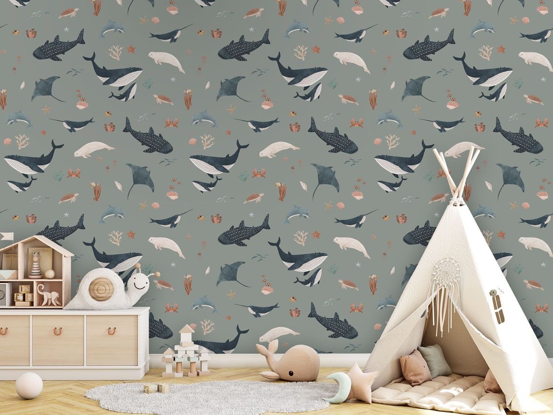 Fototapet Splendid Sea - Green, Kikki Belle