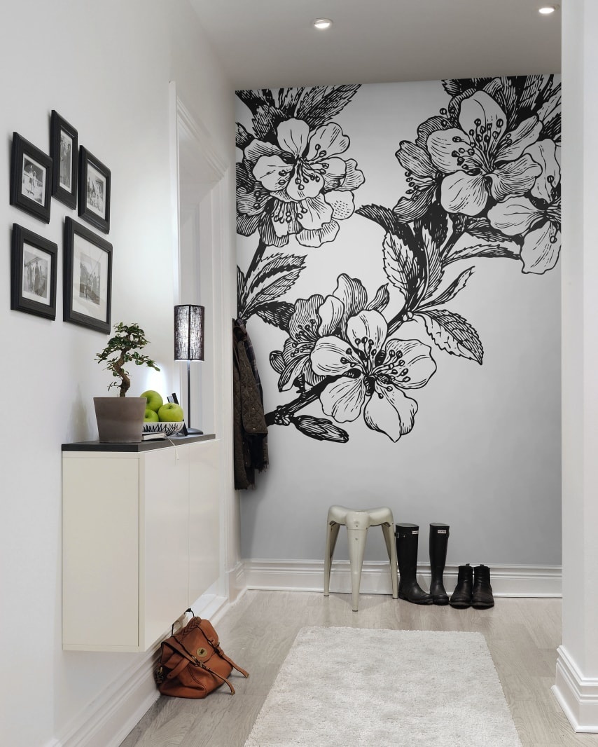 Fototapet, Springtime, Black&White, Rebel Walls