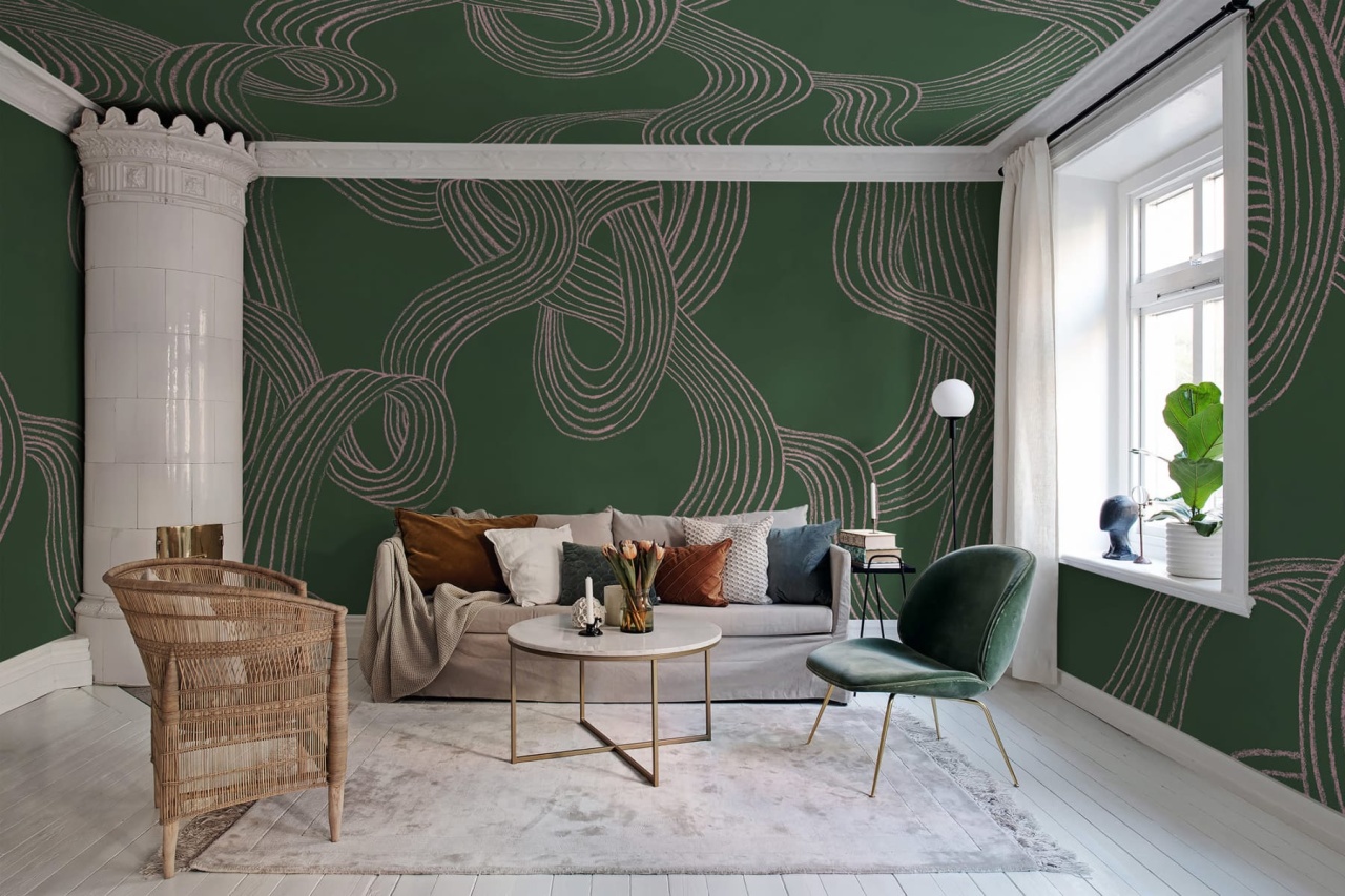 Fototapet, Stripes Repeatable, Green, Rebel Walls