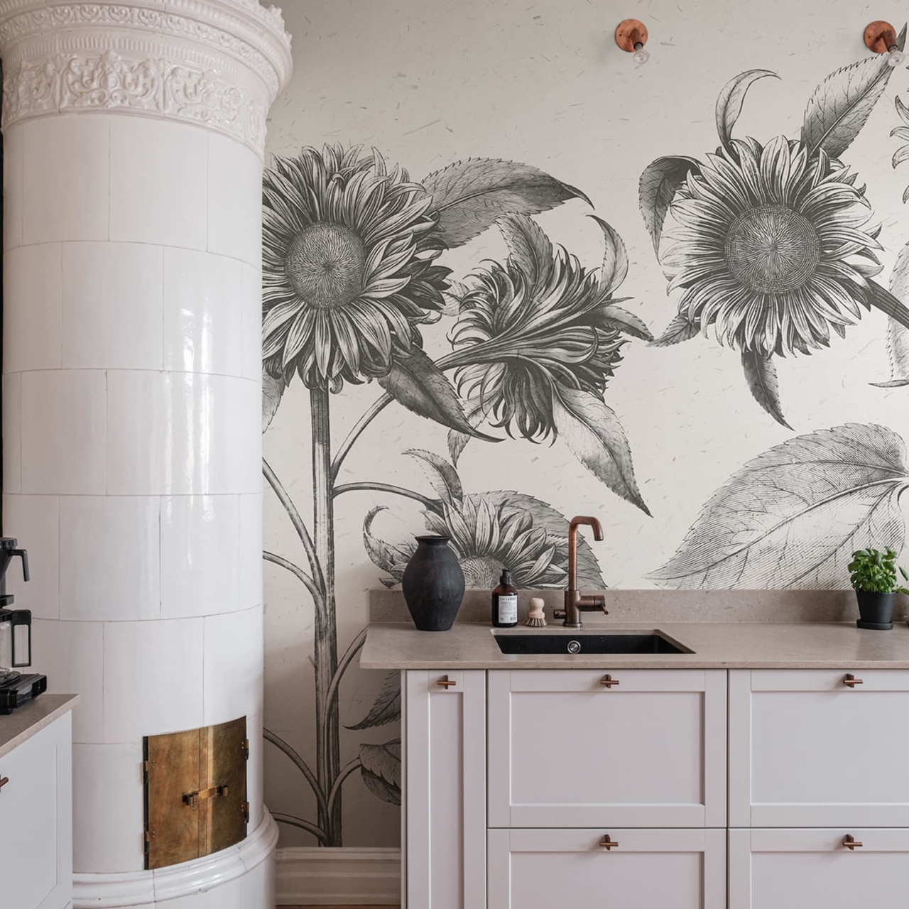 Fototapet, Sunflower, Beige, Rebel Walls - 3