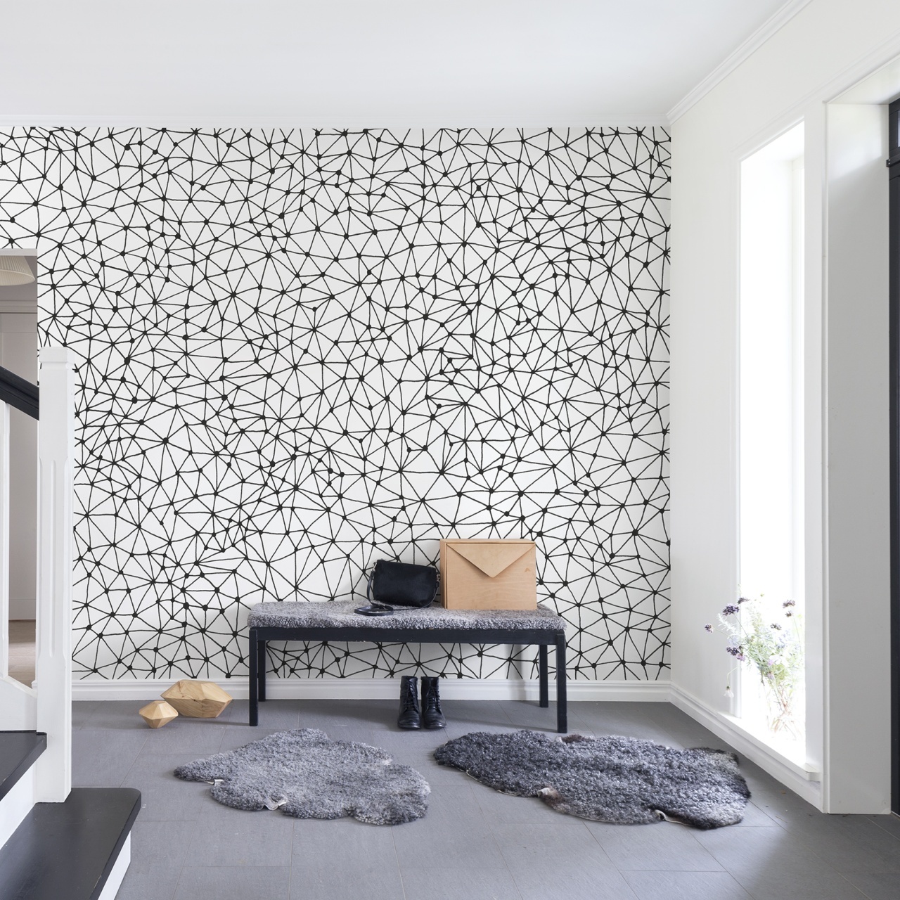 Fototapet, Twinkle Twinkle, Negru, Rebel Walls