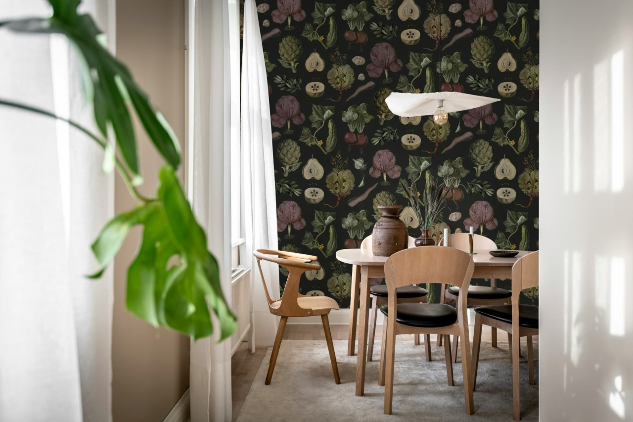 Fototapet, Vintage Greens, Black, Rebel Walls