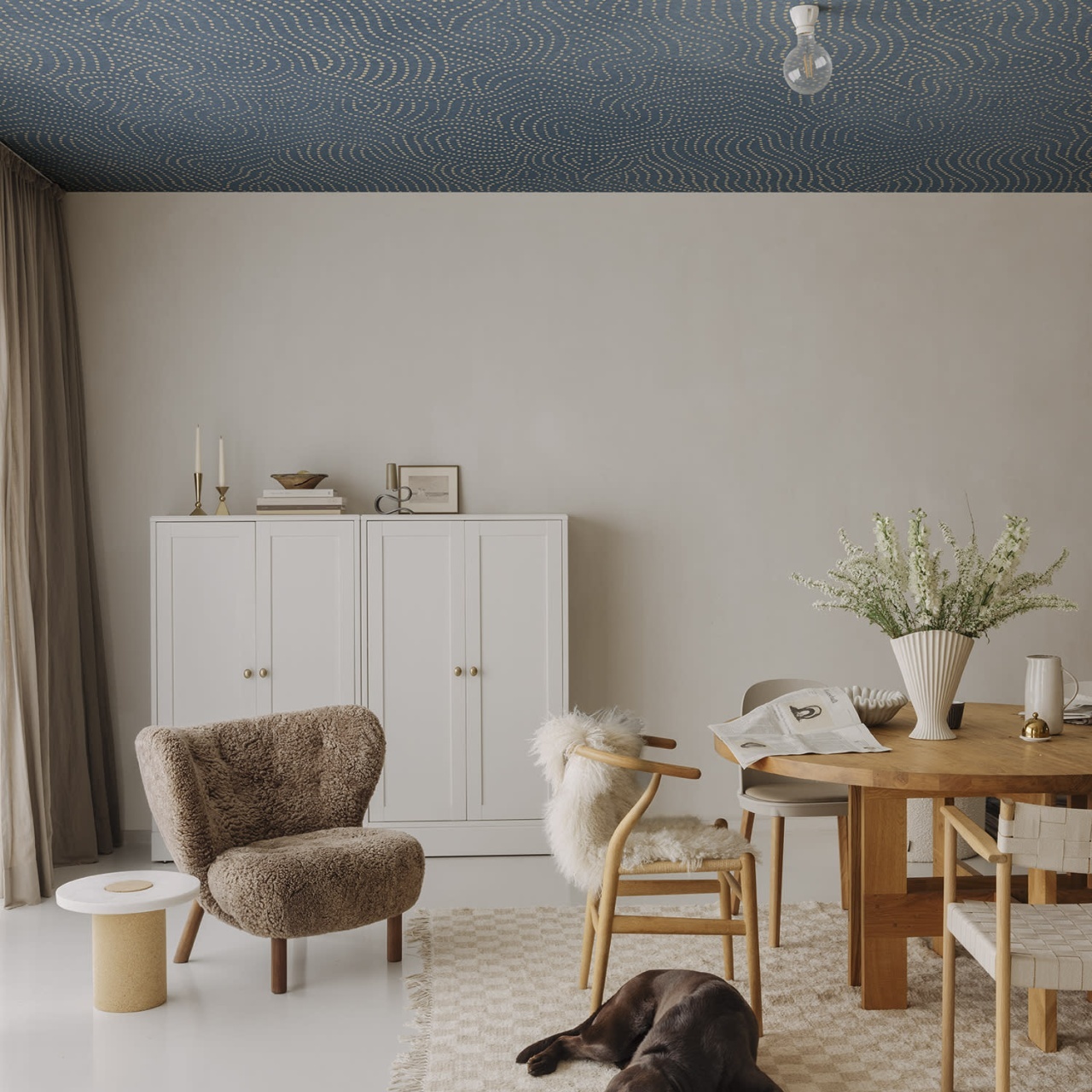 Fototapet, Wiggly Dots, Blue, Rebel Walls - 3