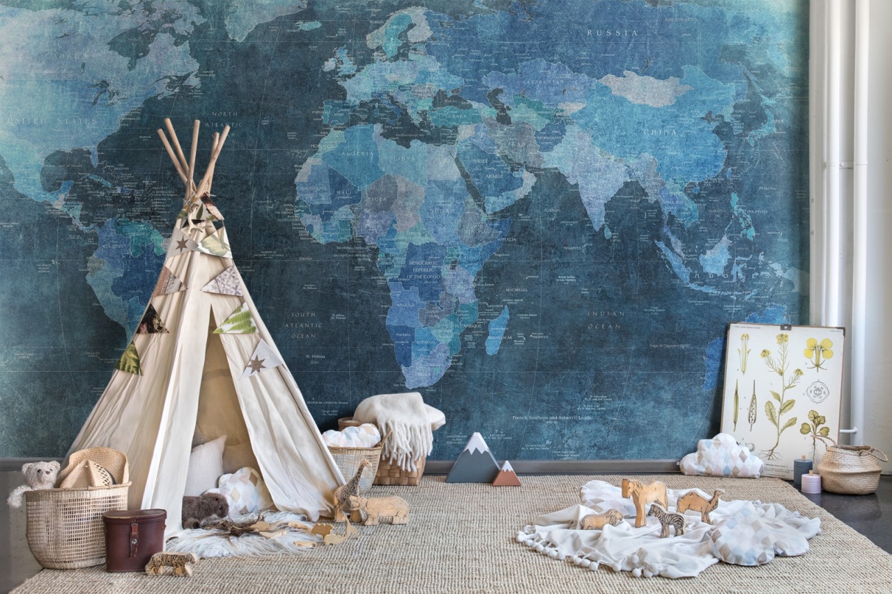 Fototapet, World Map, Blue, Rebel Walls - 3