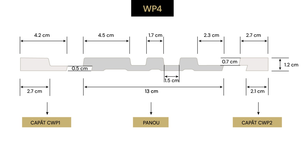 Panou decorativ 3D, model Riflaj WP4 NEW - 13x1.2x270 cm - 2 | YEO