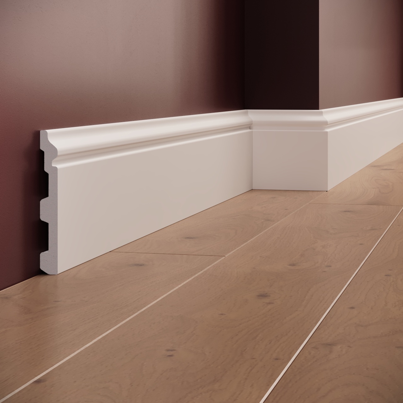 Plinta decorativa din polimer rigid S13New - 11.9x1.9x200 cm
