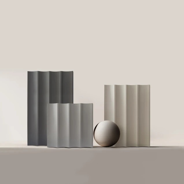 Riflaj decorativ Velutto, Shadow Grey, 270x25cm, Lamelio - 3 | YEO