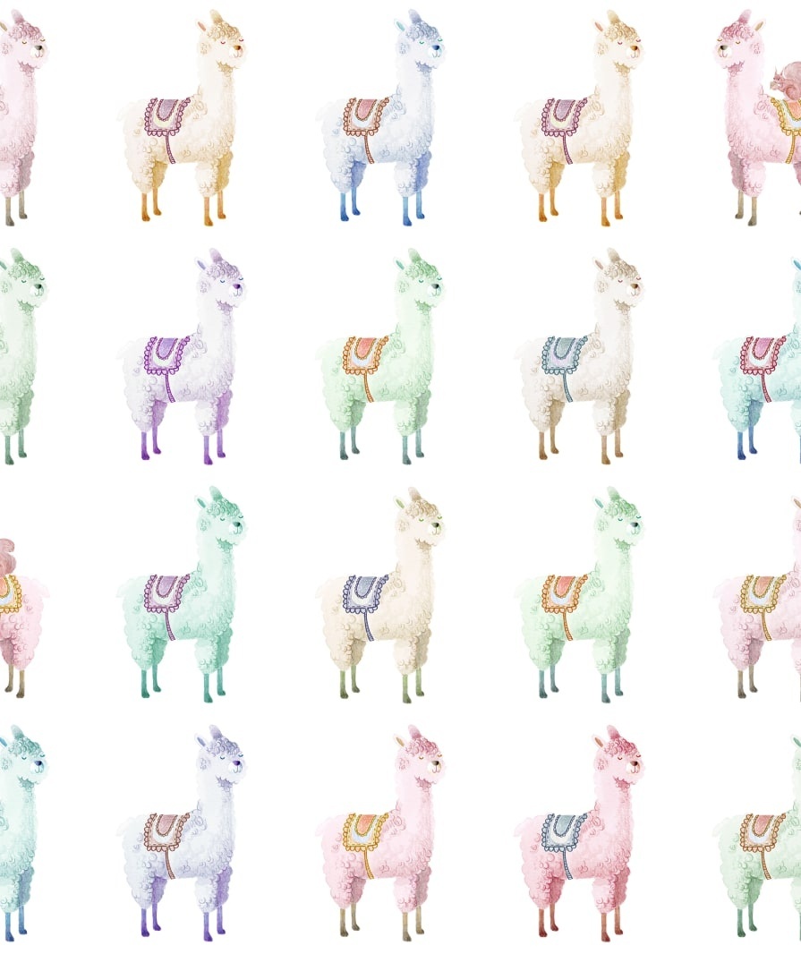 Tapet Alpaca Rebel, Rainbow, Rebel Walls, 5 mp / rola — imaginea 2