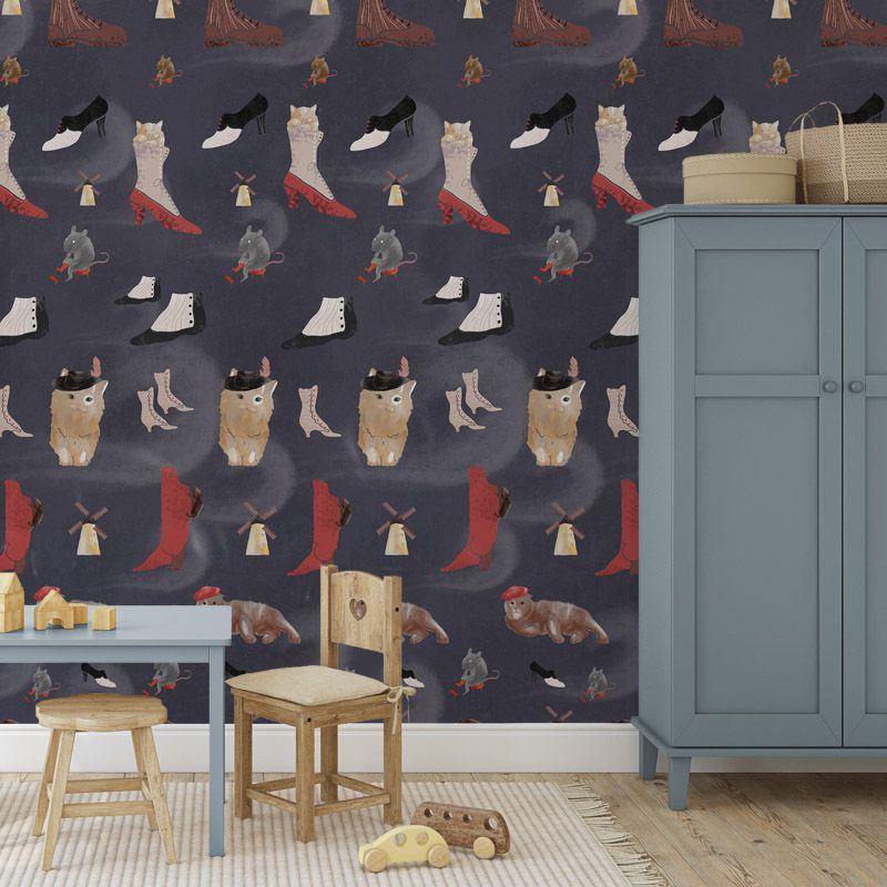 Tapet Le MaÎtre Chat dark blue, VLAdiLA - 2 | YEO
