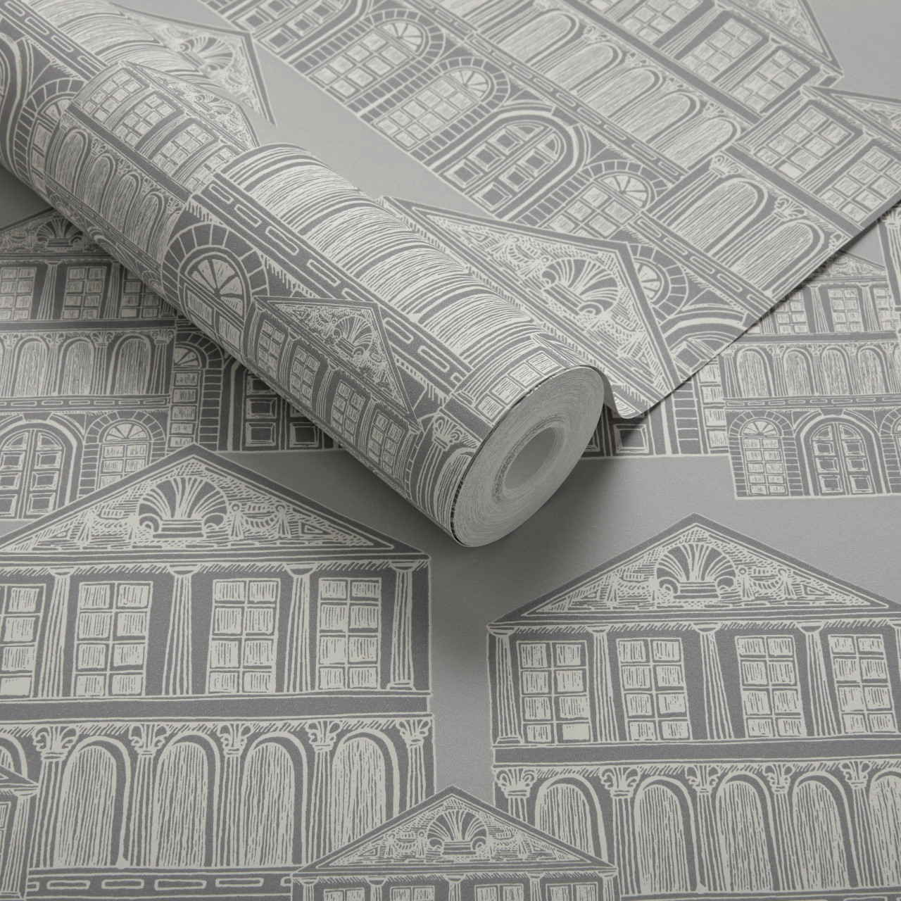 Tapet Maison, Soft Grey Luxury Patterned, 1838 Wallcoverings, 5.3mp / rola - 2 | YEO