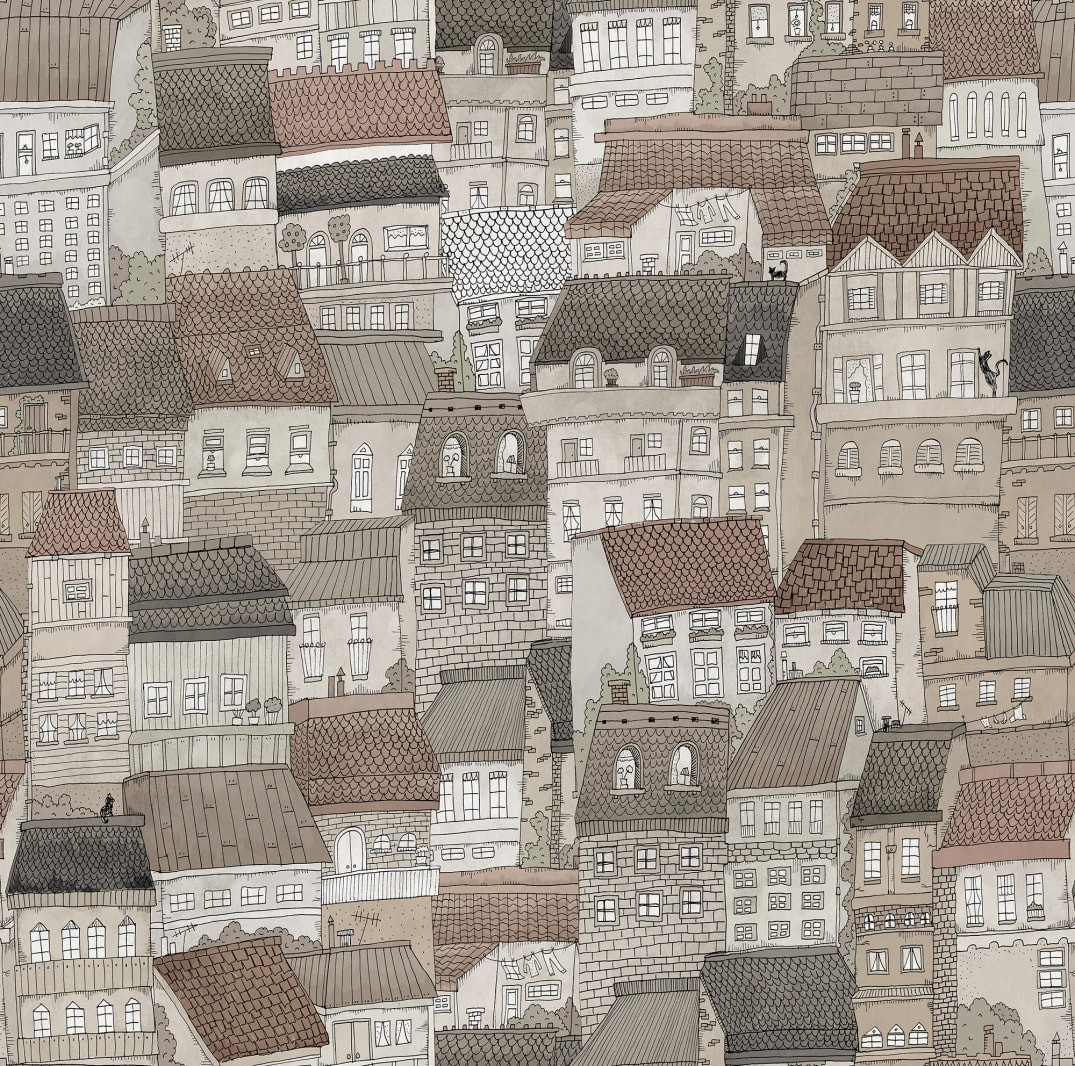 Tapet pentru copii, Dream Town, Sand, Rebel Walls - 1 | YEO