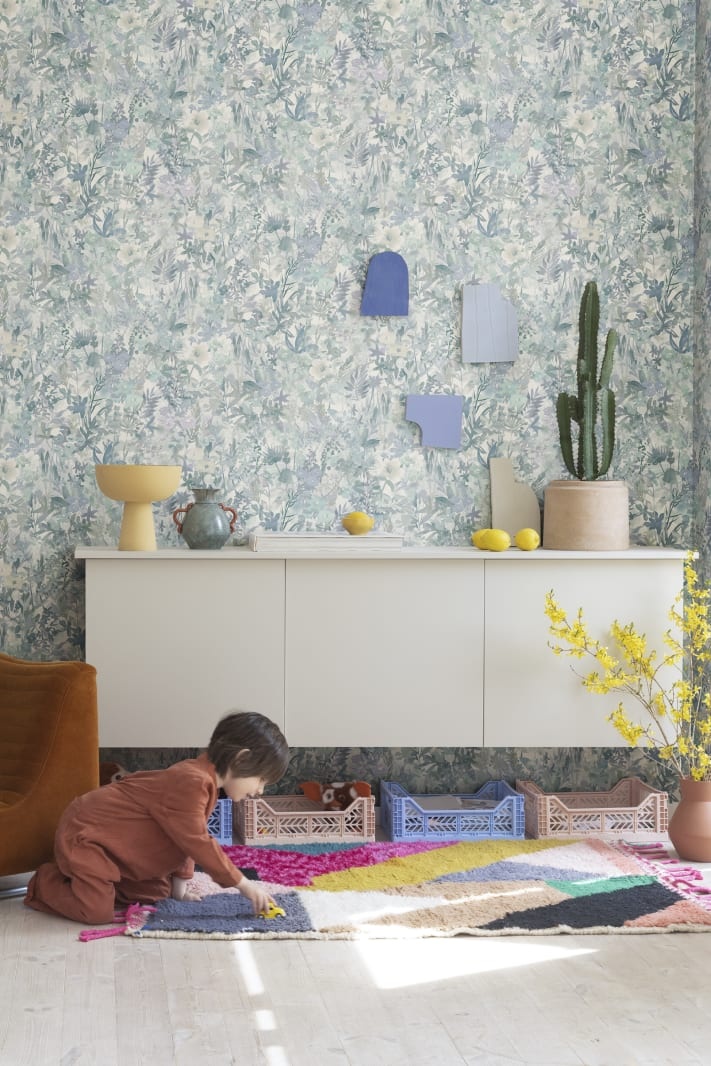 Tapet pentru copii, Poppy Meadow, Sky, Rebel Walls - 2 | YEO