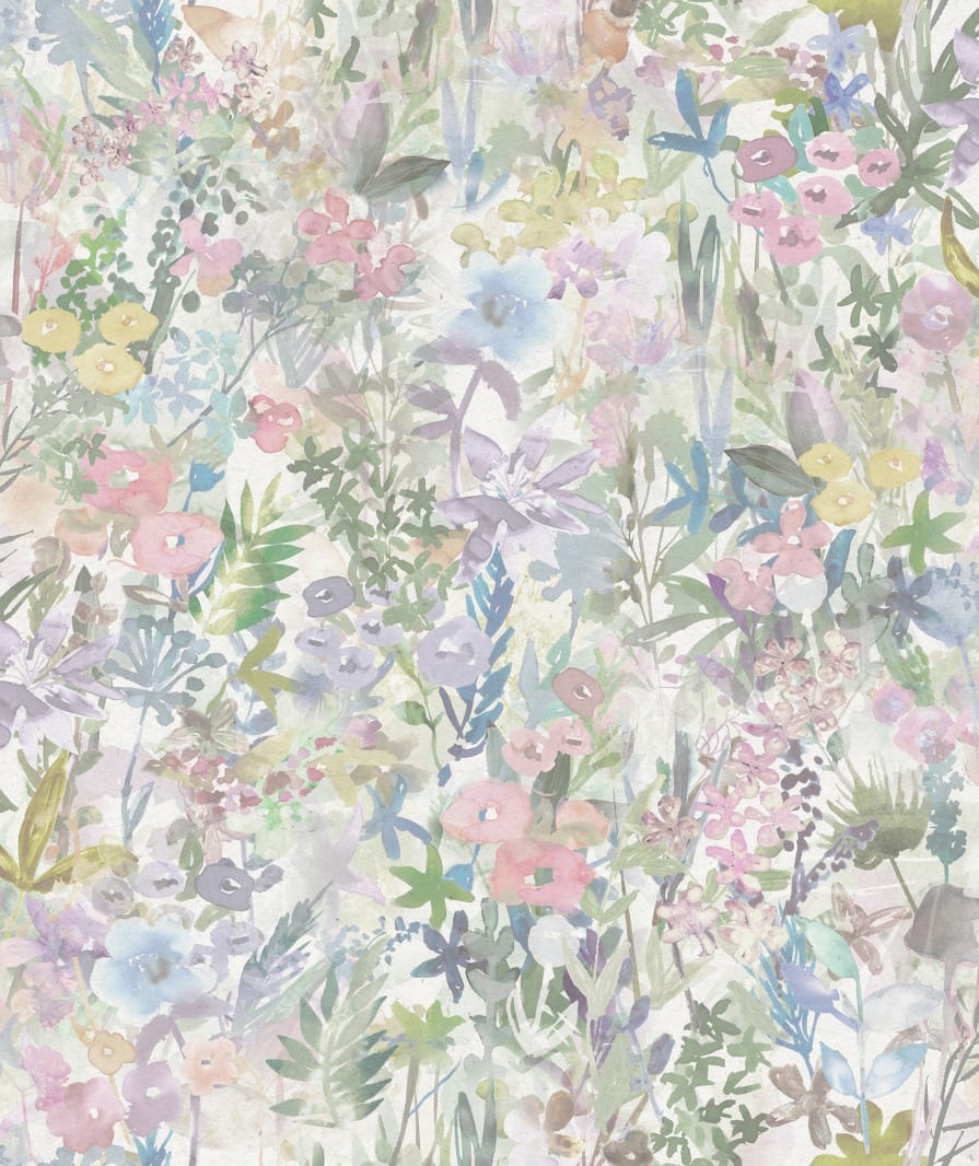 Tapet Poppy Meadow, Pastel, Rebel Walls — imaginea 2