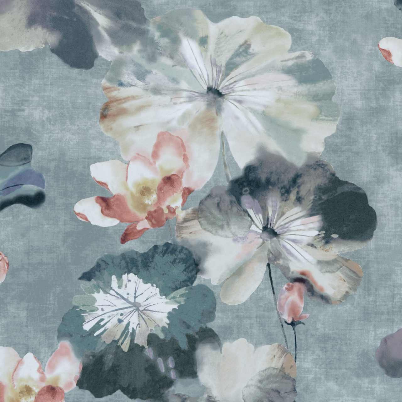 Tapet Water Lilies, Mineral Green Luxury Floral, 1838 Wallcoverings, 5.3mp / rola - 1 | YEO