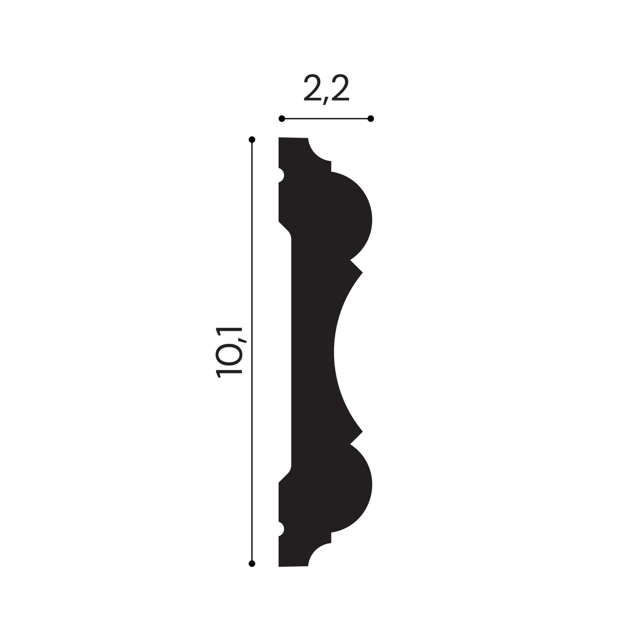 Ancadrament usa polimer rigid, Manavi, B14 - 10.1x2.2x200 cm — imaginea 2