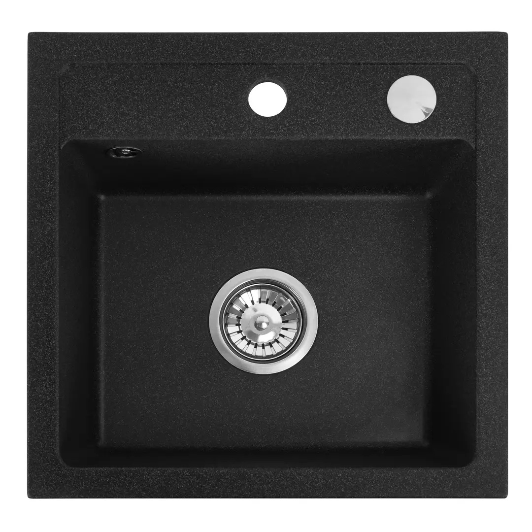 Chiuveta compozit Rea West negru metalizat 49x44 cm - Img 1