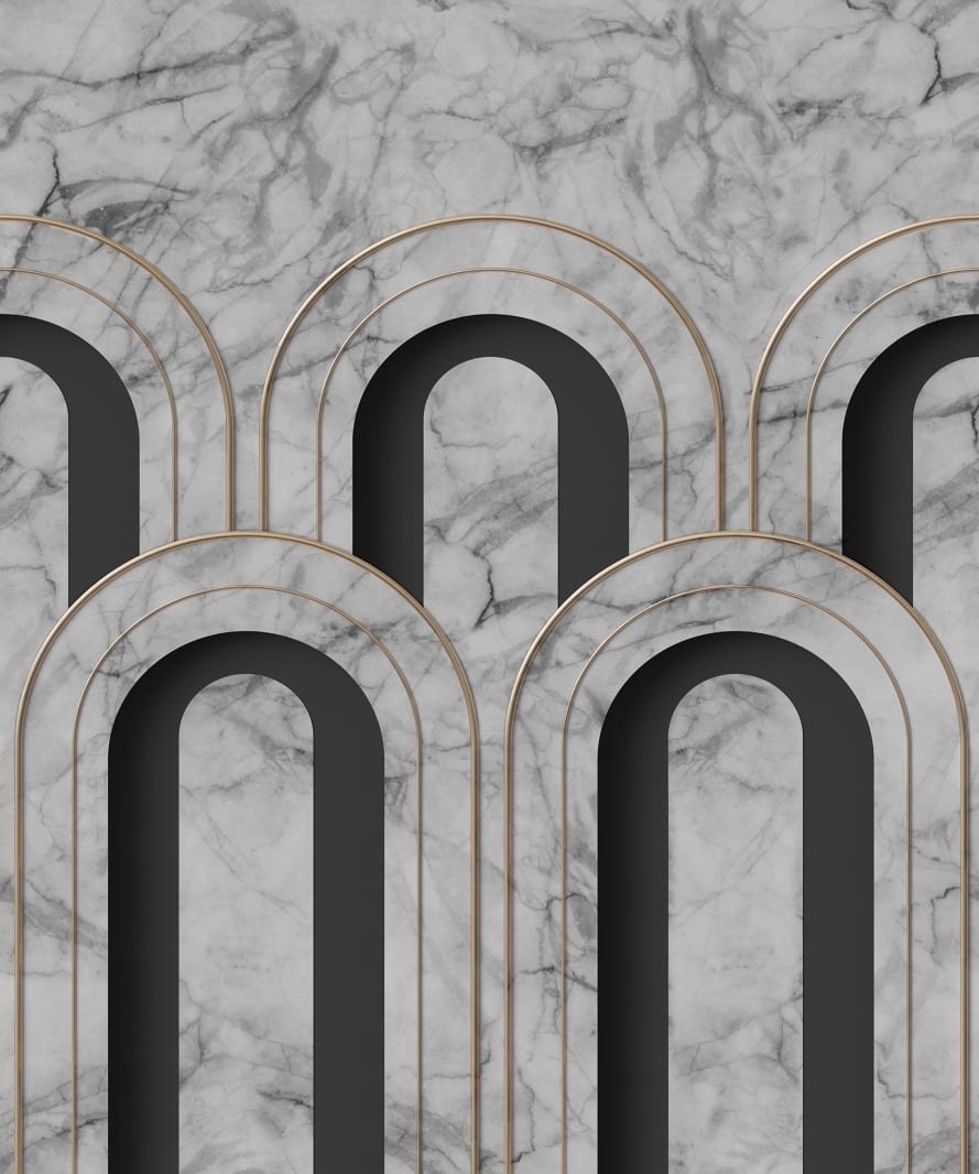 Fototapet, 3D Arch Deco, Marble, Rebel Walls - 2