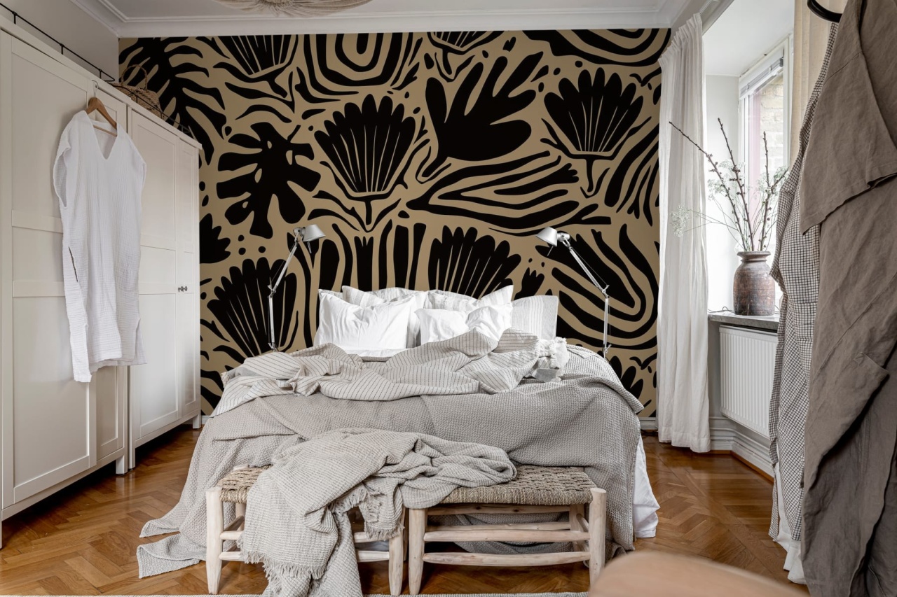 Fototapet, Abstract Blossoms, Brown, Rebel Walls - 3