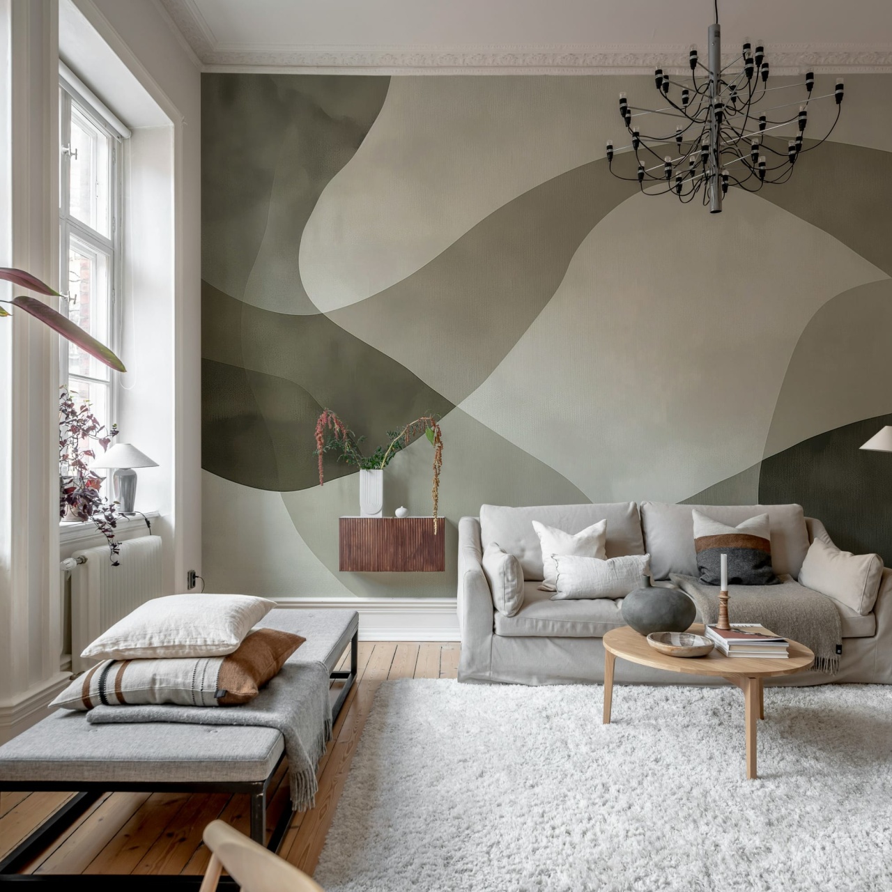 Fototapet, Artistic Waves, Gray, Rebel Walls - 3