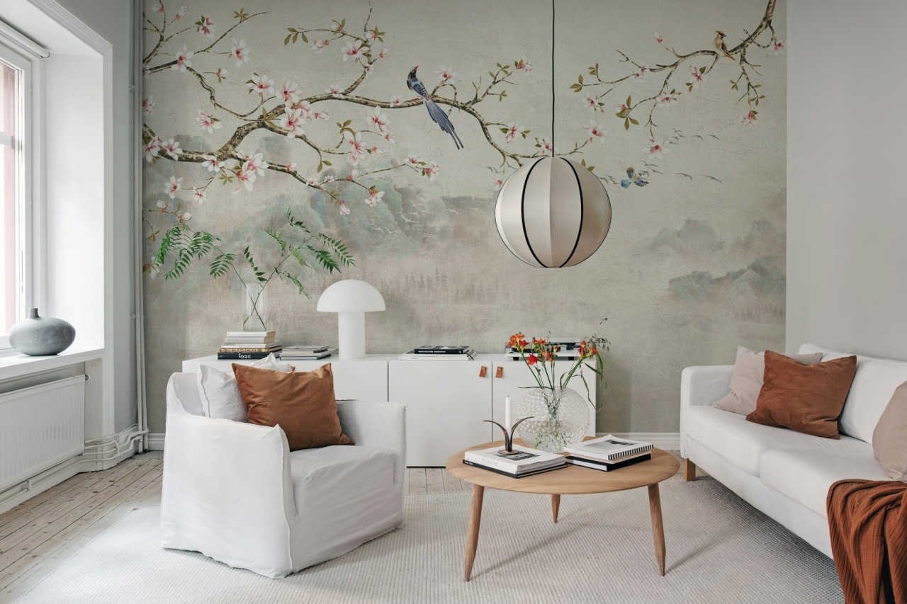 Fototapet, Bird Tree, Pastel, Rebel Walls