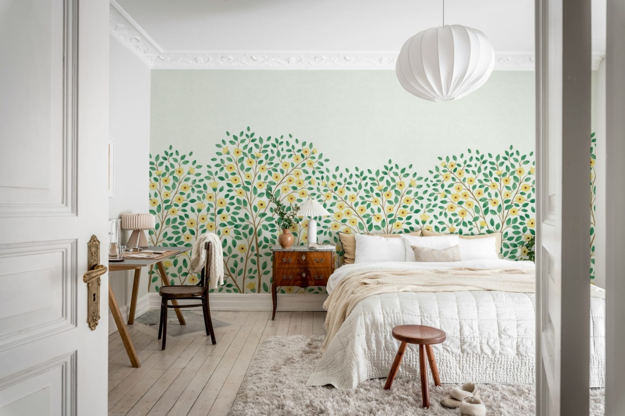 Fototapet, Blossom Tree, Yellow, Rebel Walls