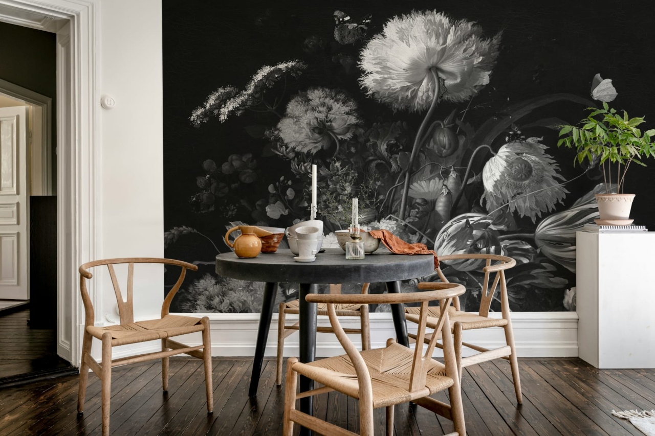 Fototapet, Bold Bouquet, Black, Rebel Walls - 3