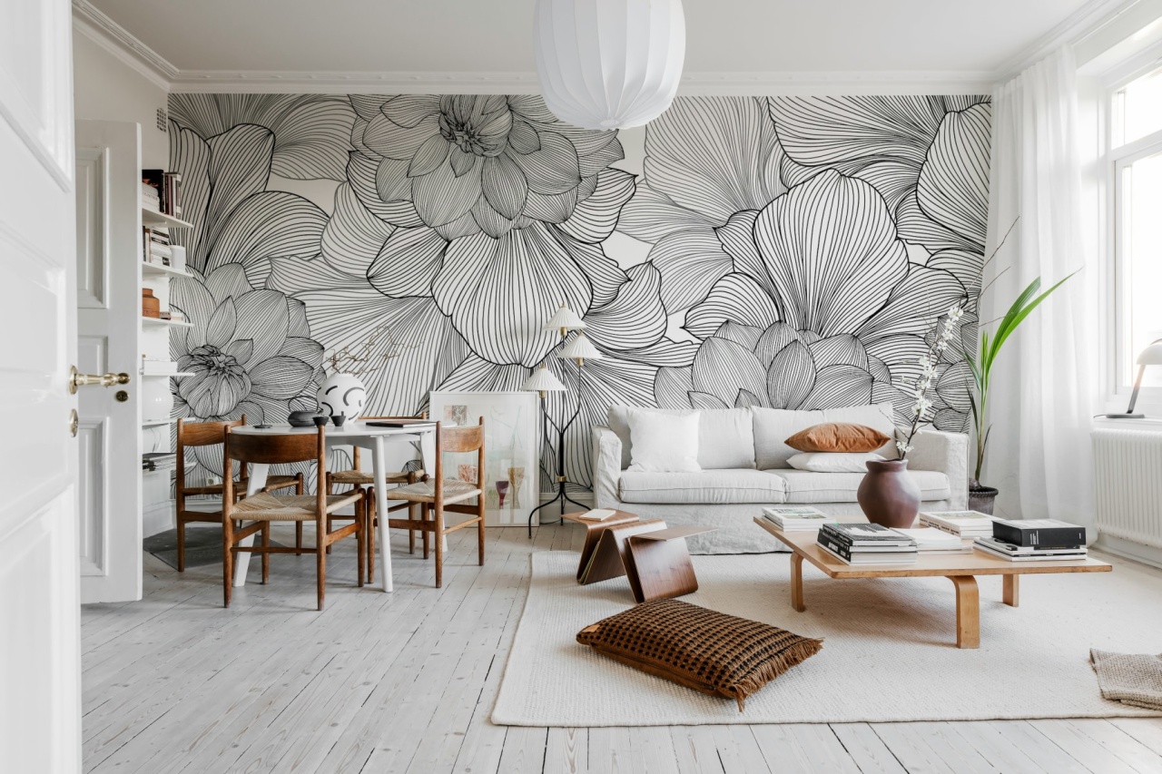 Fototapet, Bold Dahlia, Graphite, Rebel Walls