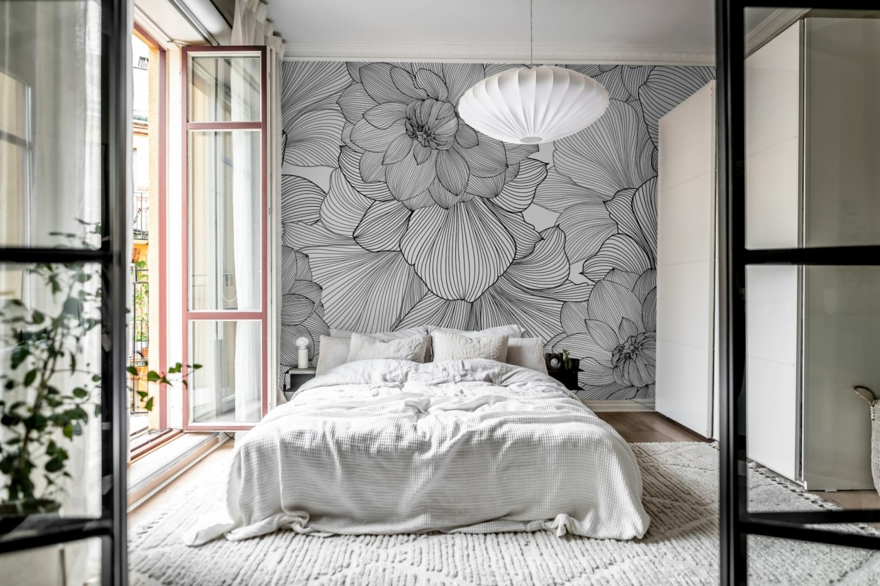 Fototapet, Bold Dahlia, Graphite, Rebel Walls - 3
