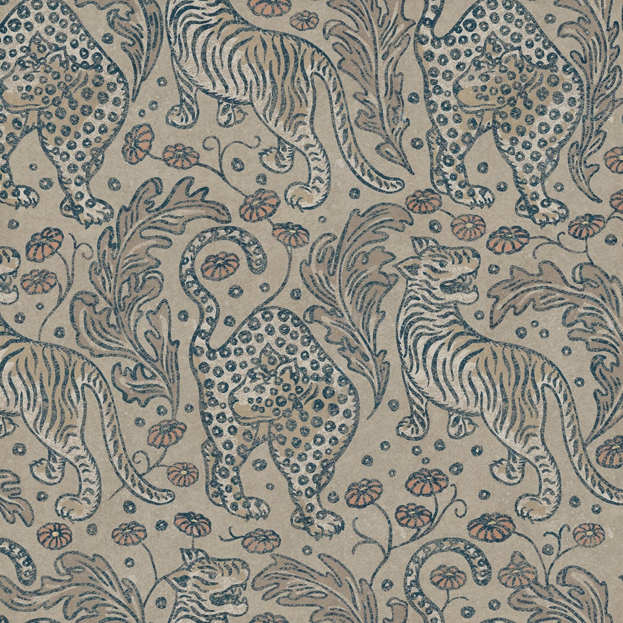 Fototapet, Bold Tigers, Sand, Rebel Walls - 2