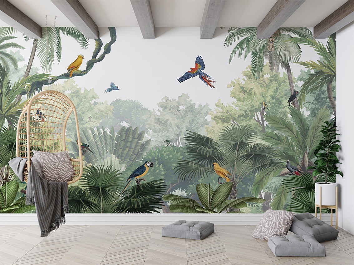 Fototapet Canopy Jungle - Natural, Kikki Belle