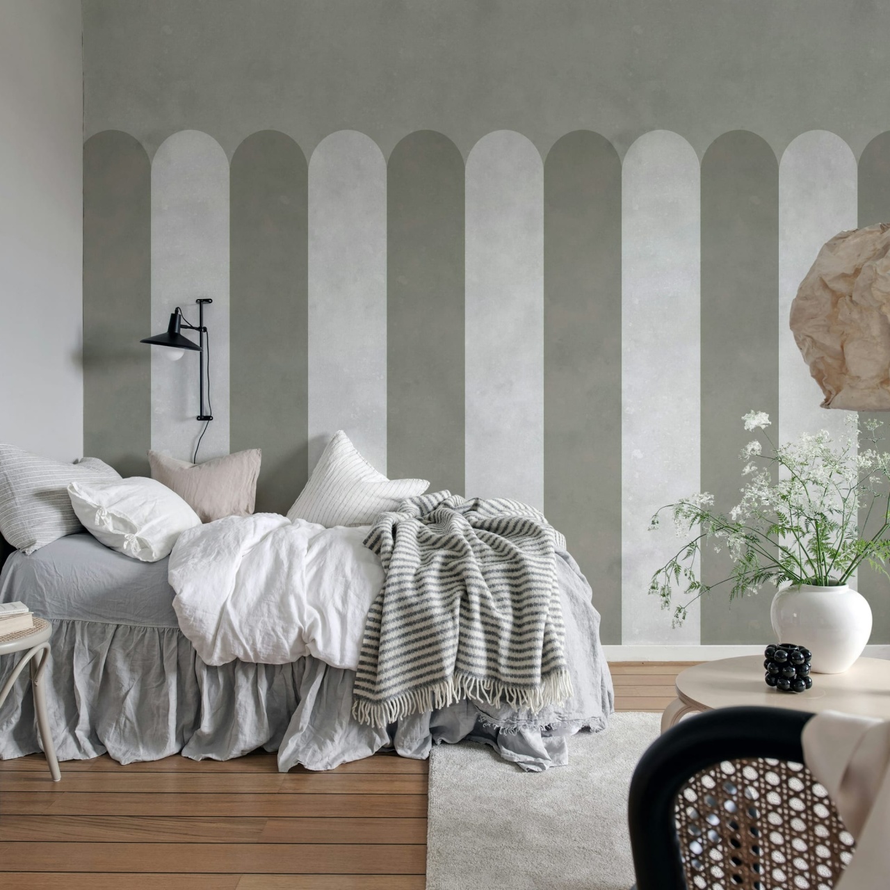 Fototapet, Circus Stripes, Pearl, Rebel Walls