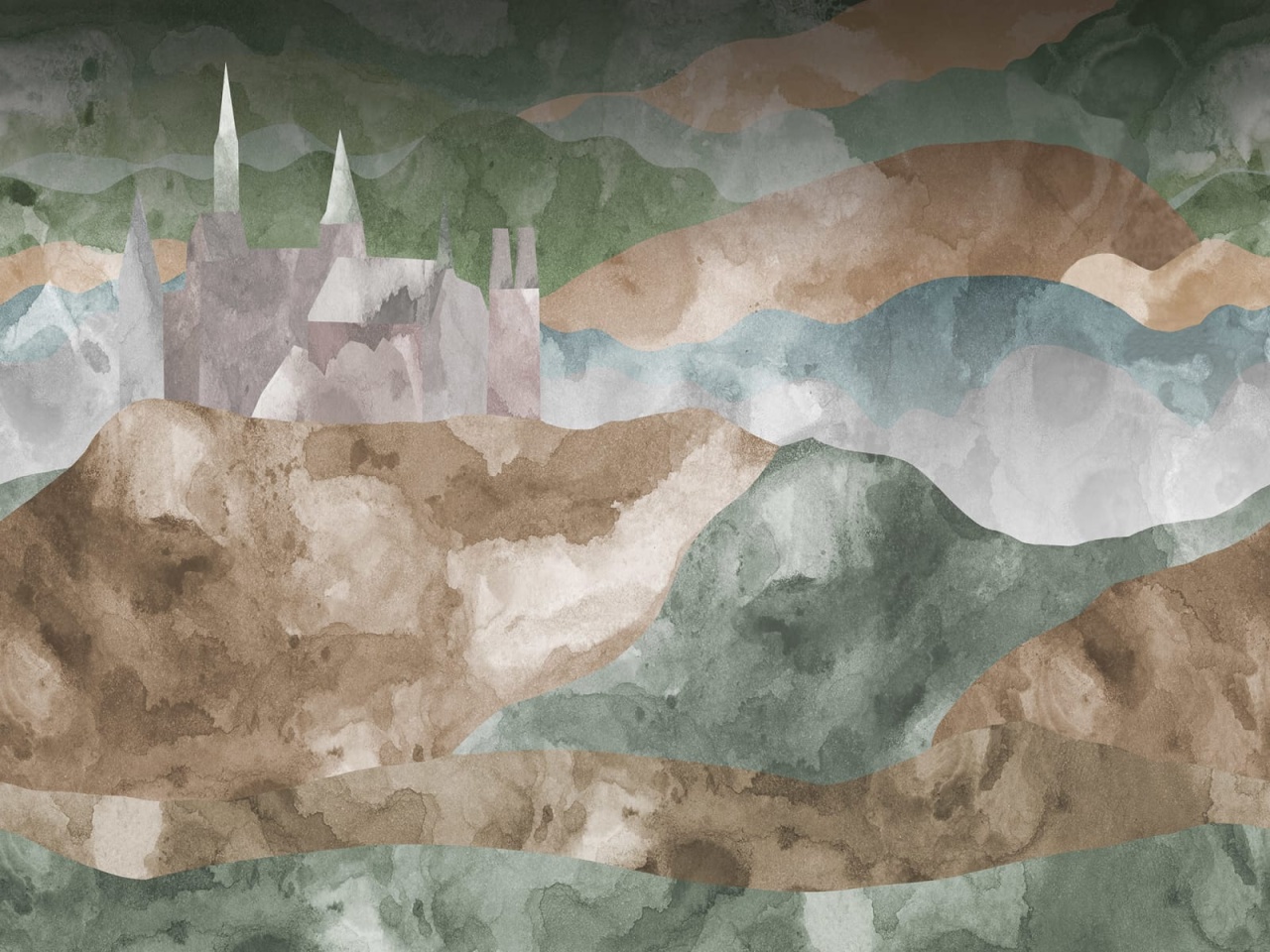 Fototapet, Cliff Castle, Pastel, Rebel Walls - 2